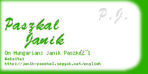 paszkal janik business card